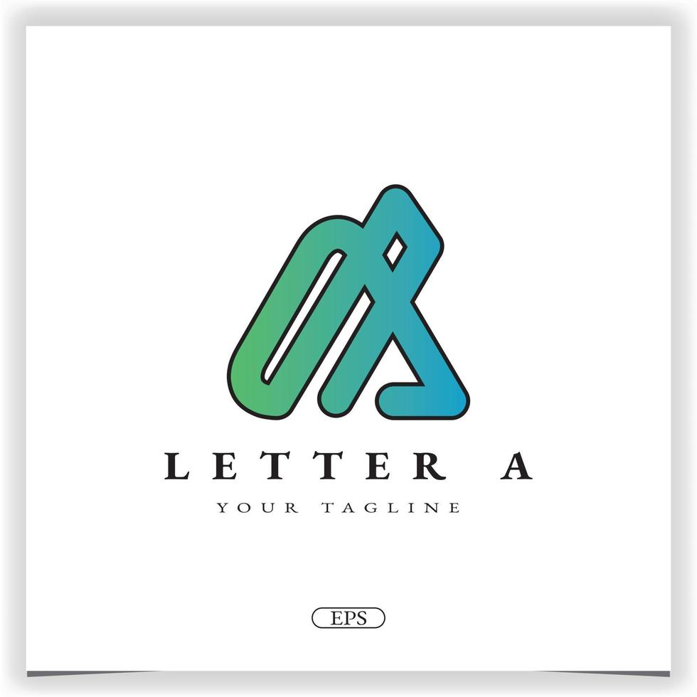 carta um logotipo modelo elegante premium vetor eps 10