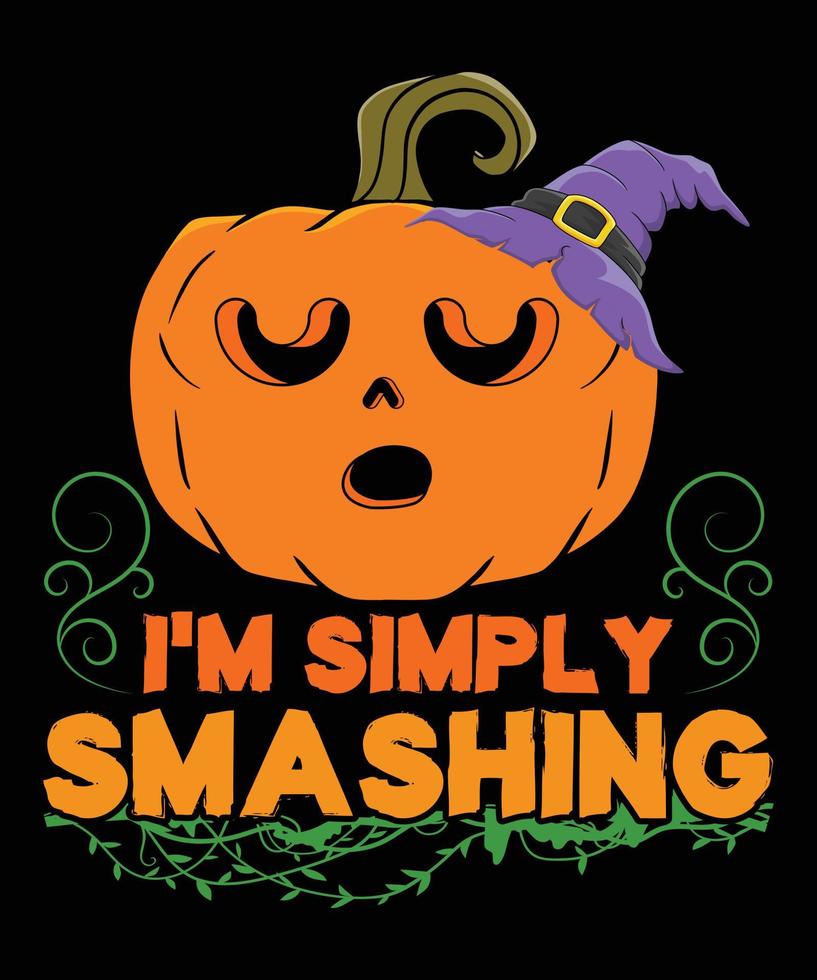 Halloween abóbora fantasma assustador 2022 design de camiseta de silhueta de vetor gráfico