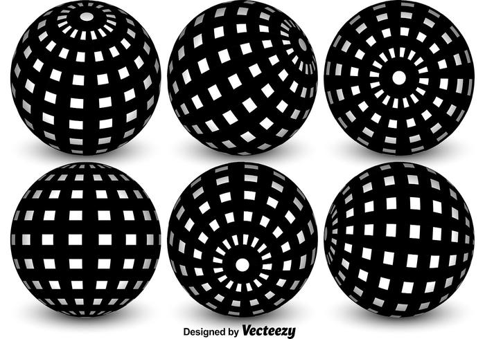 Esferas de vetores com grade de globo