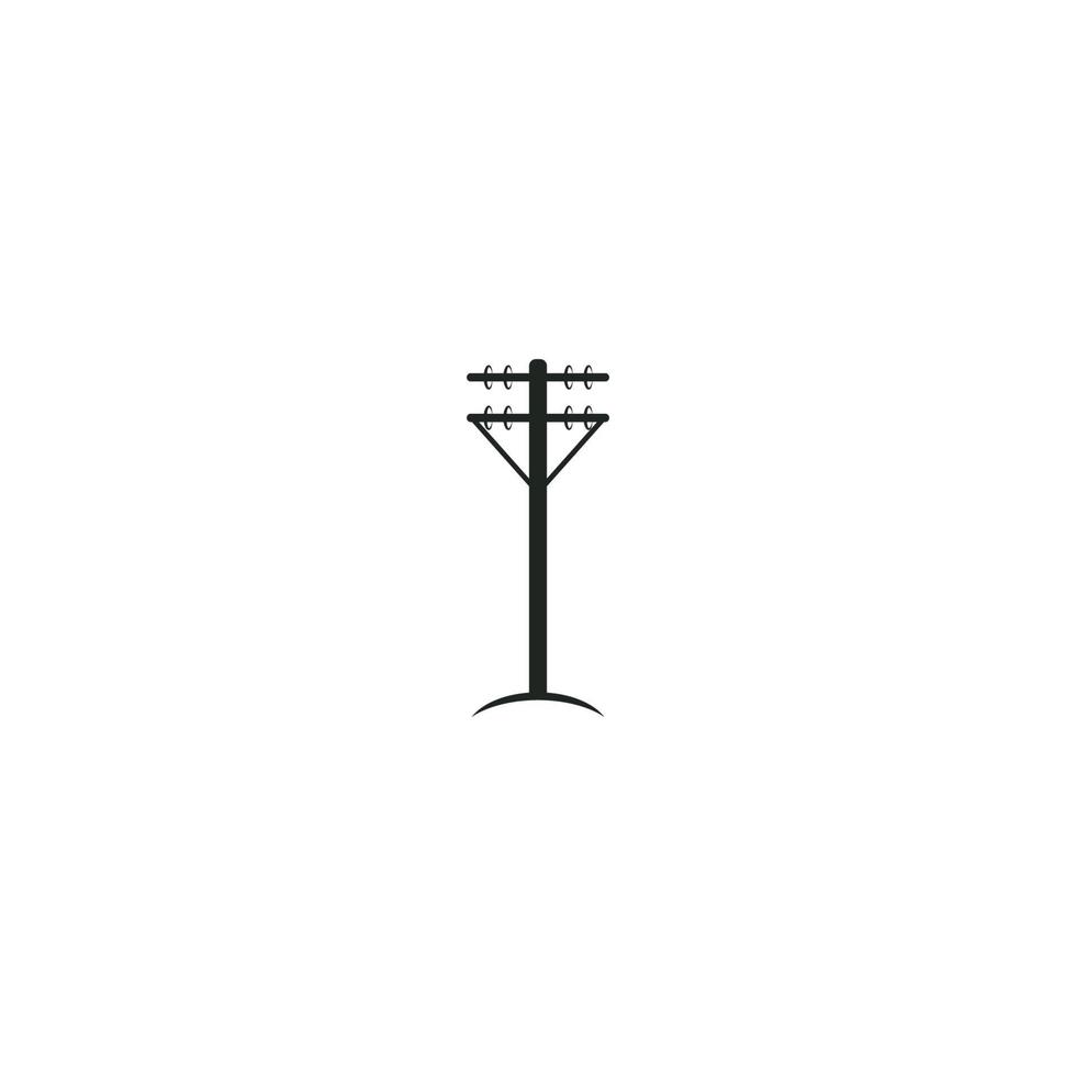 vetor de design de logotipo de poste elétrico