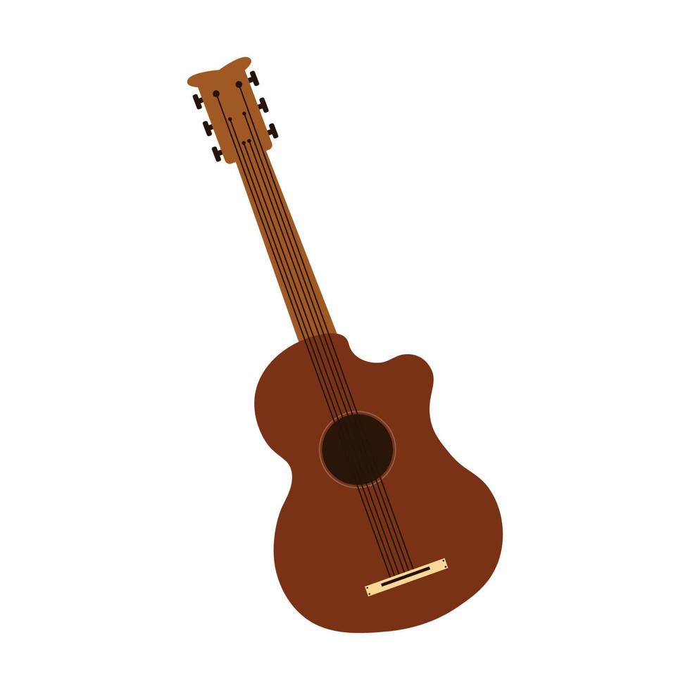 vetor de clipart de ícone de guitarra animado para ilustração de instrumento musical