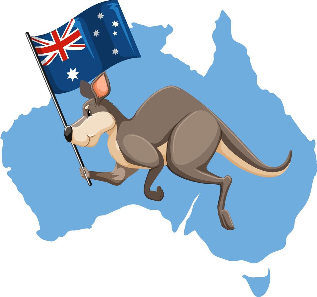 desenho de animal australiano wallaby vetor
