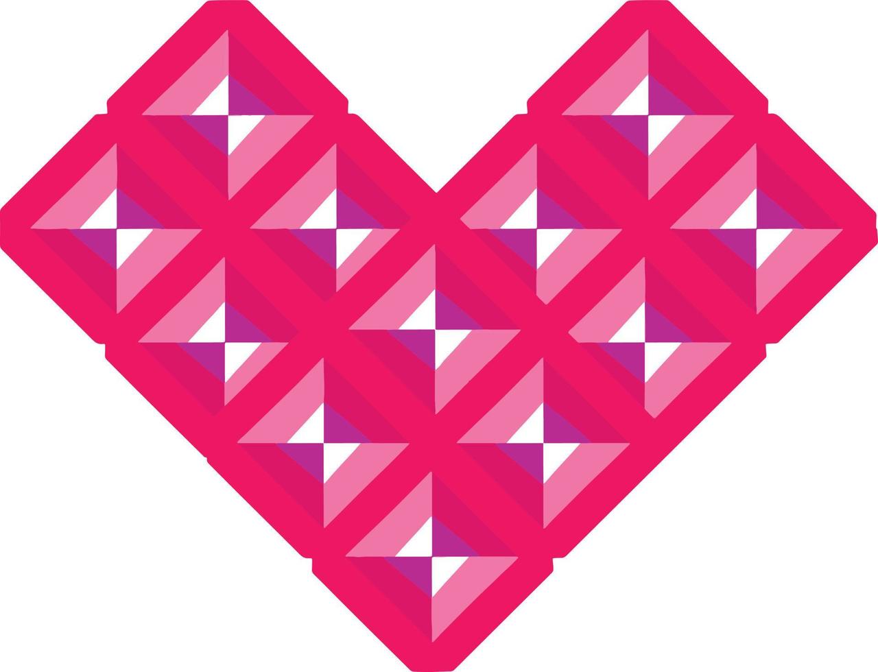 coração rosa geométrico. minimalismo. ilustração de qualidade. ilustração vetorial vetor