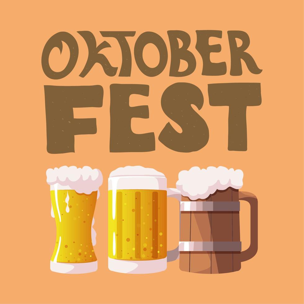 pôster de celebração da oktoberfest vetor