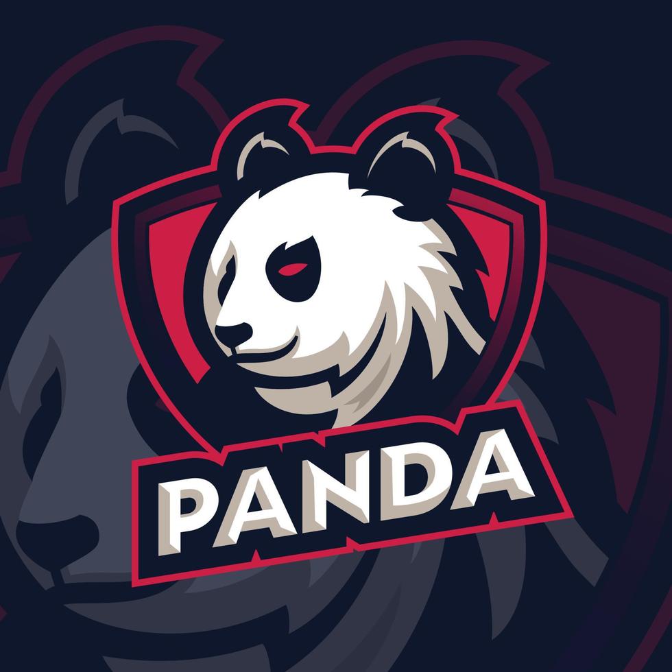 logotipo esportivo do escudo panda vetor