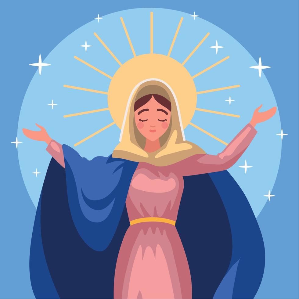 assunção do cartão de maria vetor