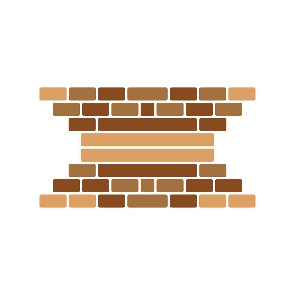 design de ilustração vetorial de ícone de parede de tijolo vetor