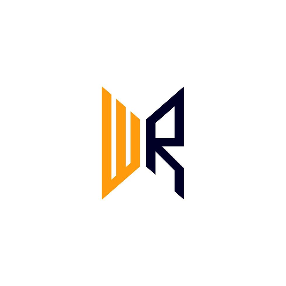 design criativo do logotipo da carta wr com gráfico vetorial, logotipo simples e moderno wr. vetor