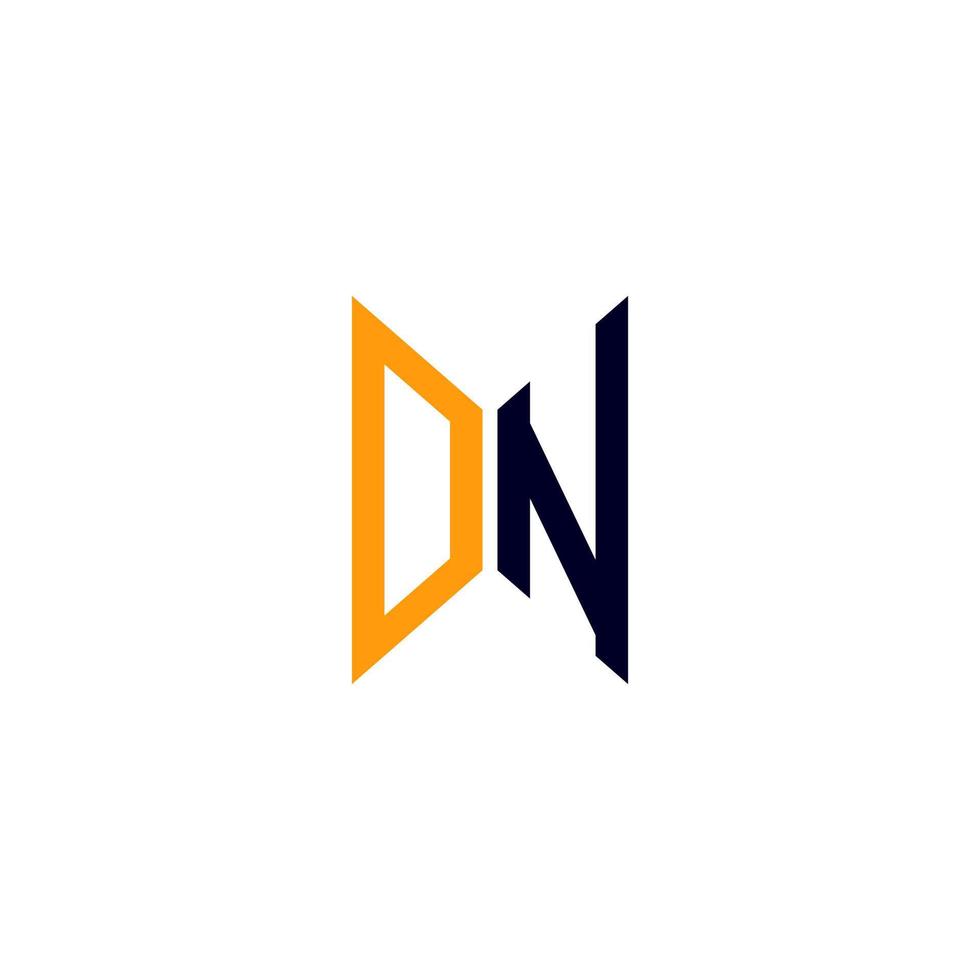 design criativo do logotipo da letra dn com gráfico vetorial, logotipo simples e moderno dn. vetor