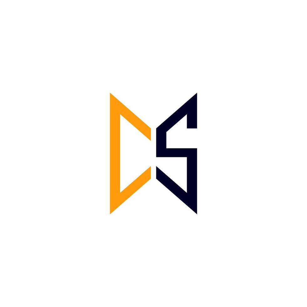 design criativo do logotipo da carta cs com gráfico vetorial, logotipo cs simples e moderno. vetor