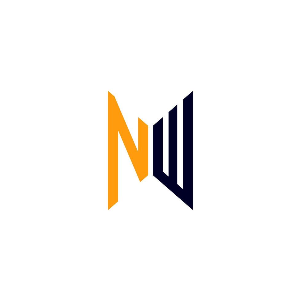 nw letter logo design criativo com gráfico vetorial, nw logotipo simples e moderno. vetor