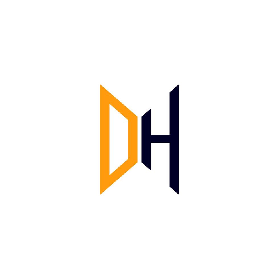 design criativo do logotipo da letra dh com gráfico vetorial, logotipo dh simples e moderno. vetor