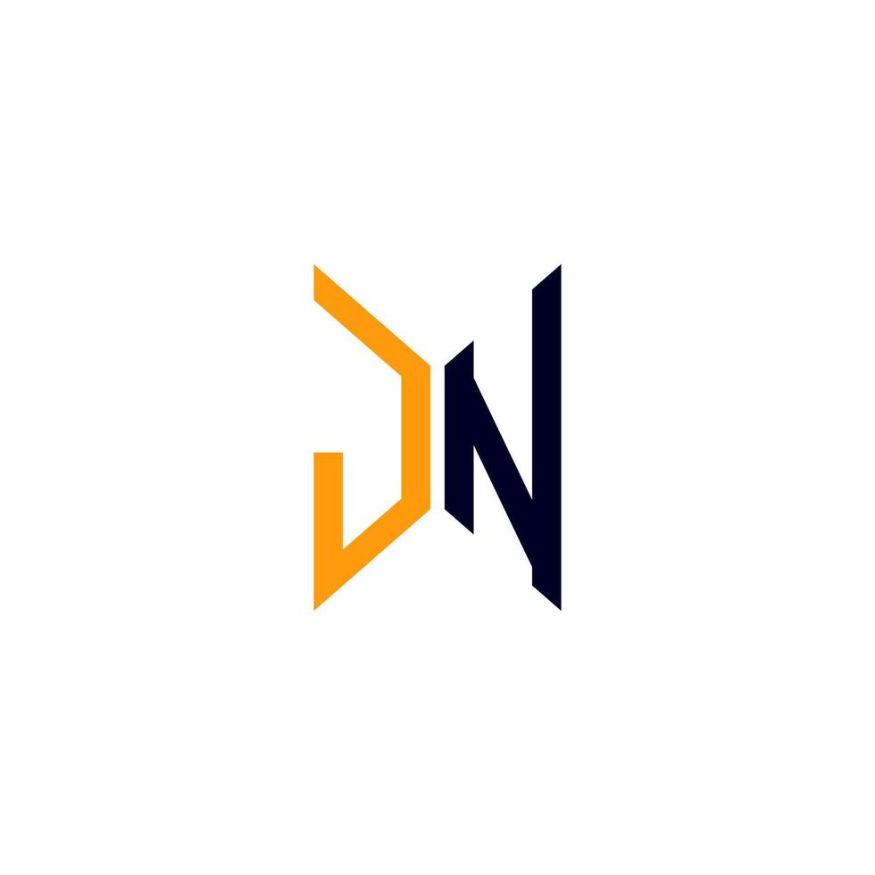 design criativo do logotipo da carta jn com gráfico vetorial, logotipo jn simples e moderno. vetor