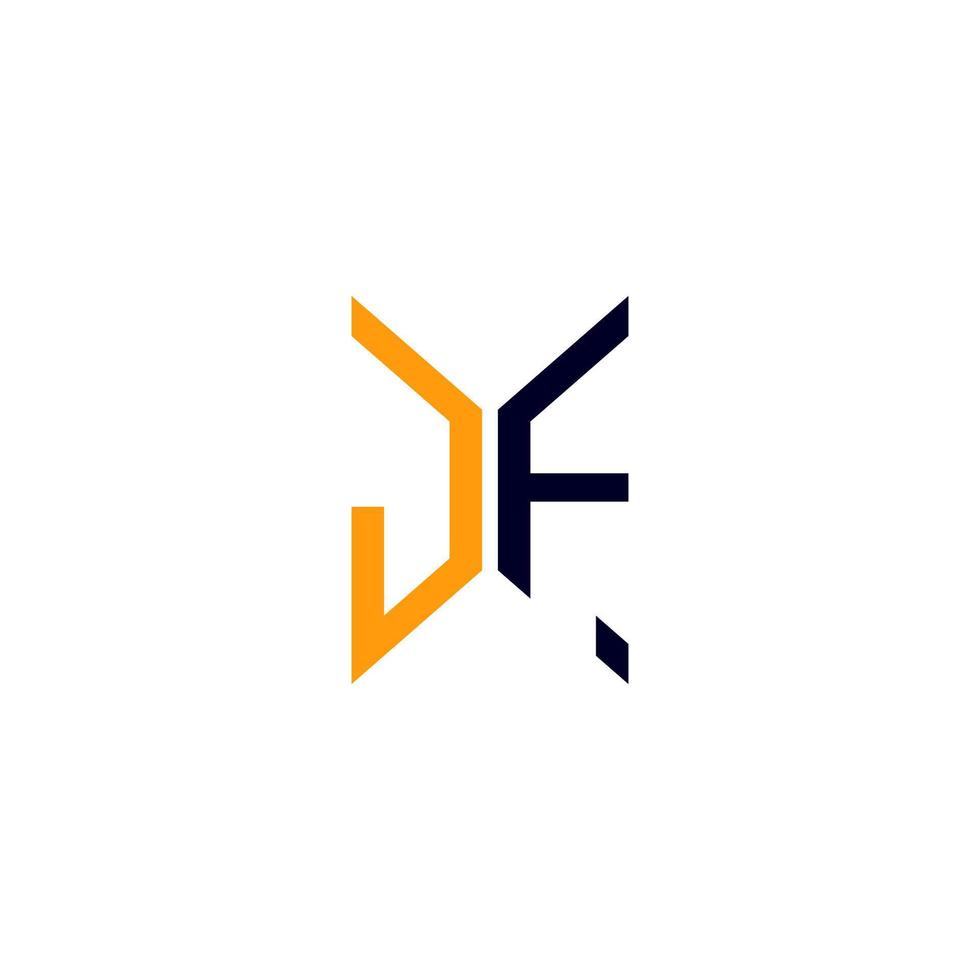 design criativo do logotipo da carta jf com gráfico vetorial, logotipo jf simples e moderno. vetor