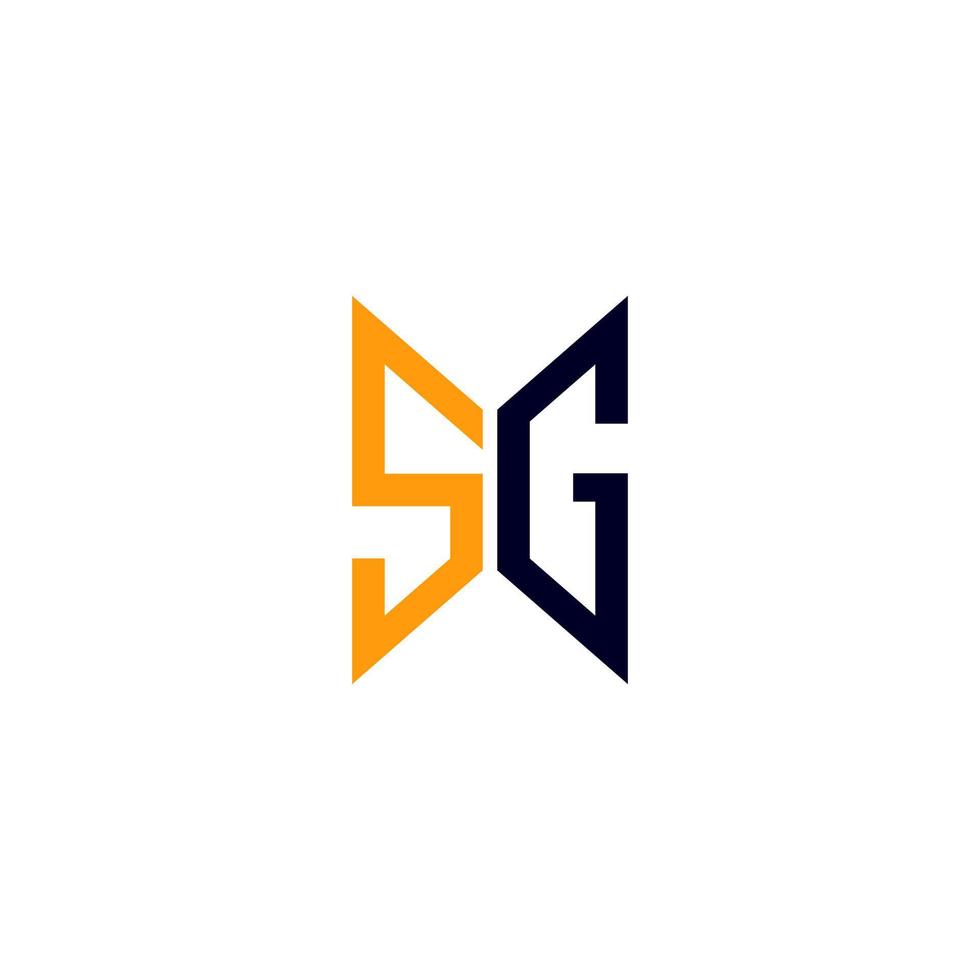 design criativo do logotipo da carta sg com gráfico vetorial, logotipo simples e moderno sg. vetor