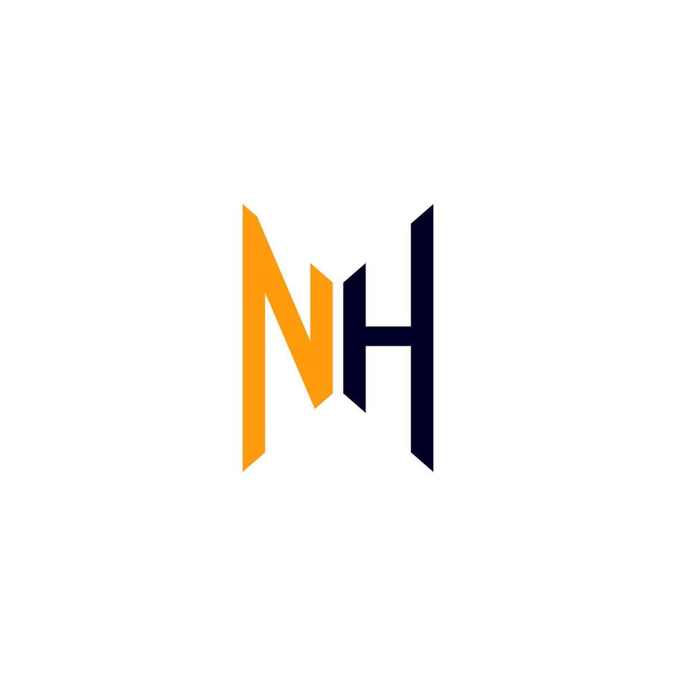 nh letter logo design criativo com gráfico vetorial, nh logotipo simples e moderno. vetor