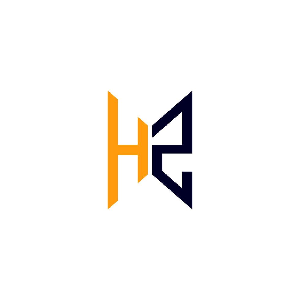 hz carta logotipo design criativo com gráfico vetorial, hz logotipo simples e moderno. vetor