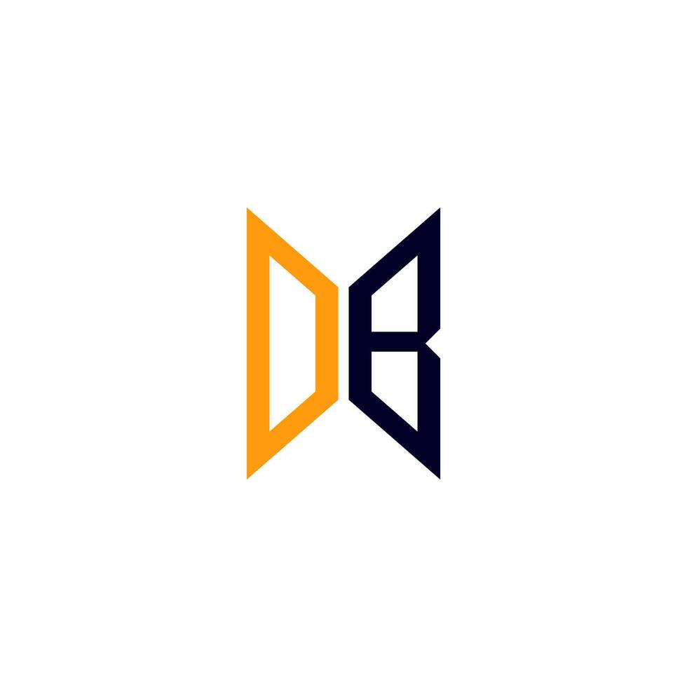 db letter logo design criativo com gráfico vetorial, db logotipo simples e moderno. vetor