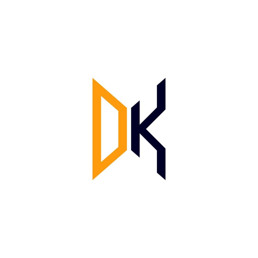 dk letter logo design criativo com gráfico vetorial, dk logotipo simples e moderno. vetor