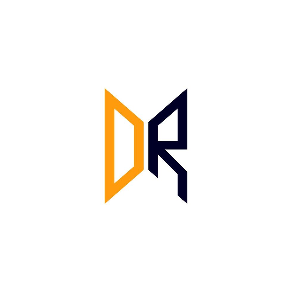 dr letter logo design criativo com gráfico vetorial, dr logotipo simples e moderno. vetor