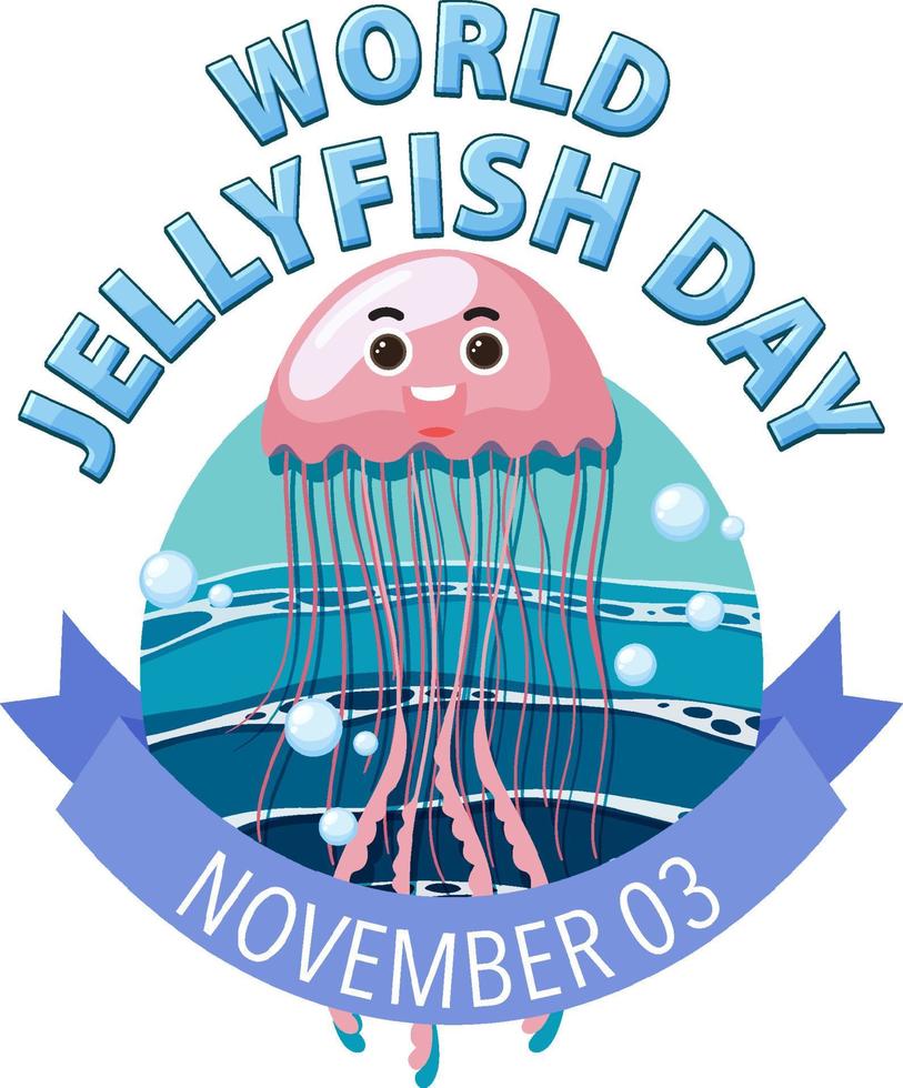 design de banner do dia mundial da água-viva vetor