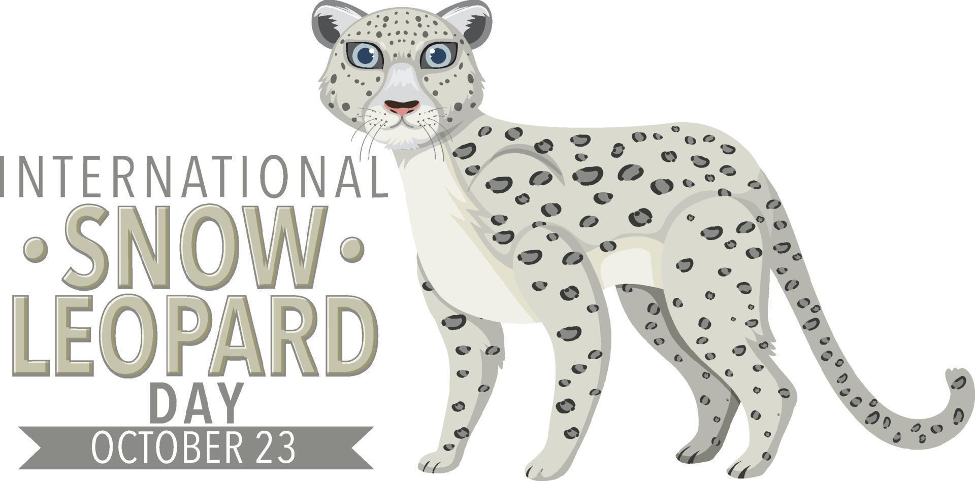 conceito internacional do logotipo do leopardo da neve vetor