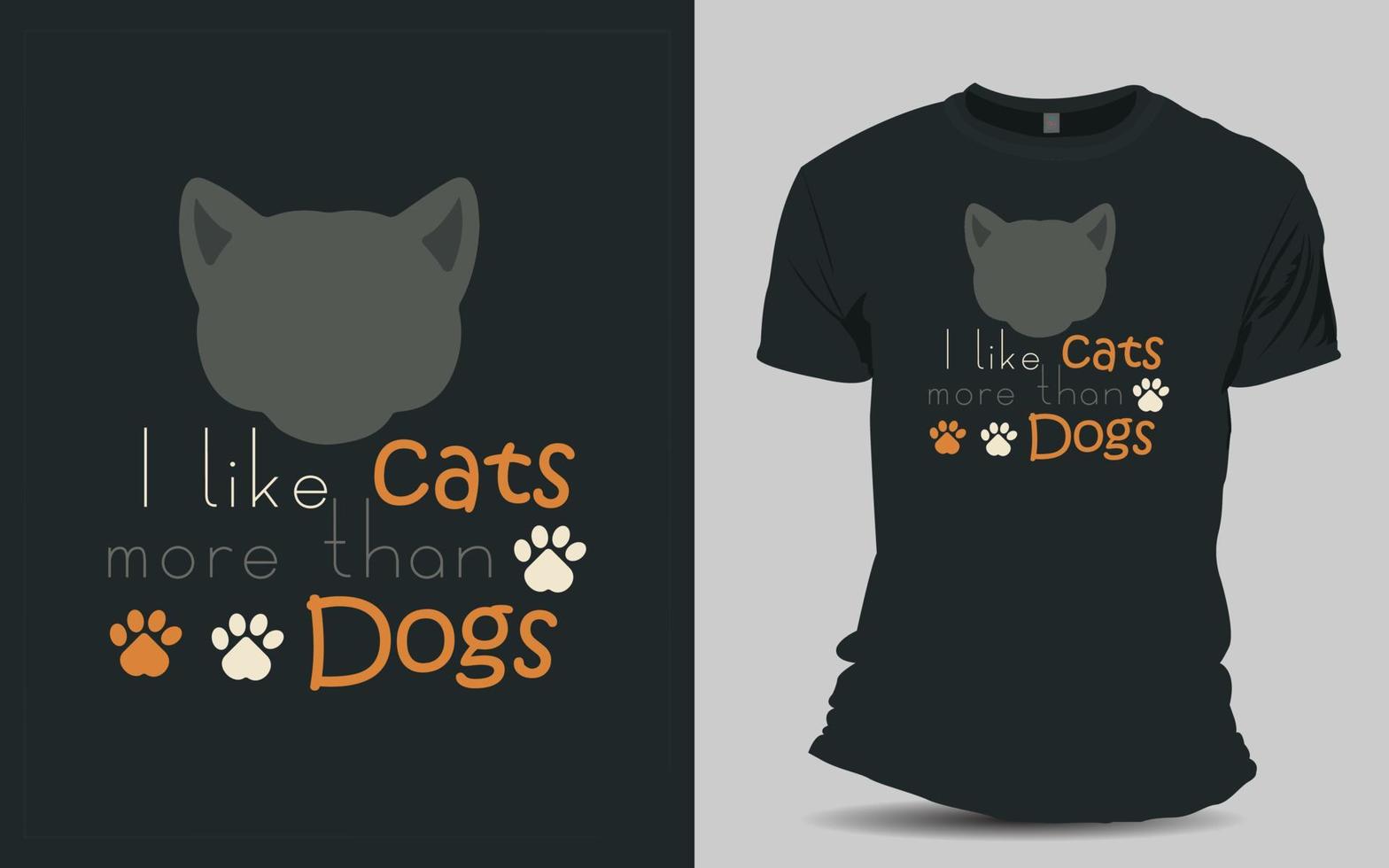 lindo design de camiseta de gato para seu animal de estimação vetor