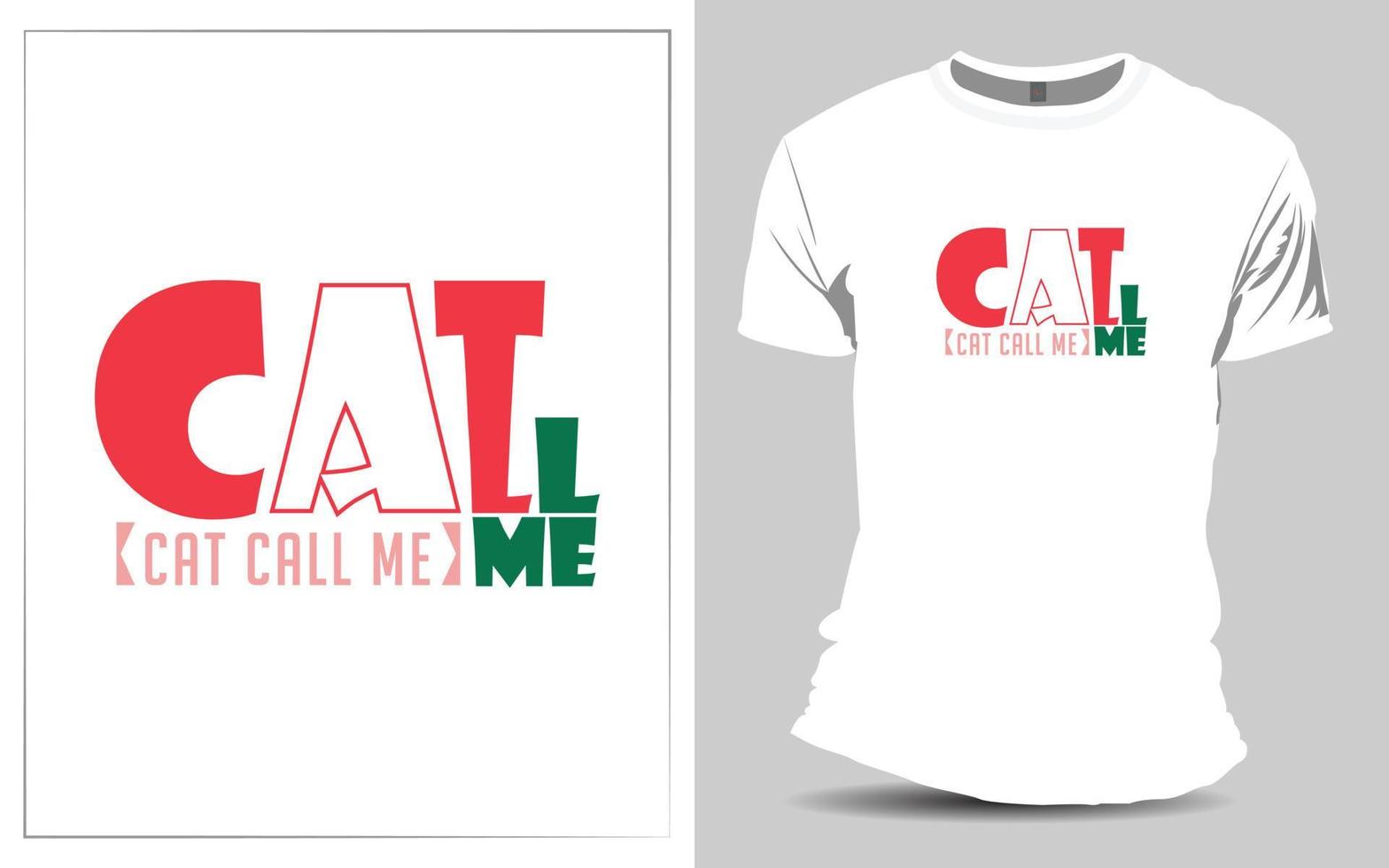 design de camiseta de gato para amante de animais de estimação vetor