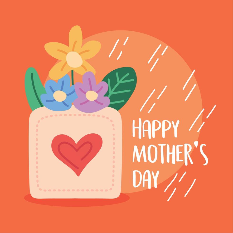 cartão postal feliz dia das mães vetor