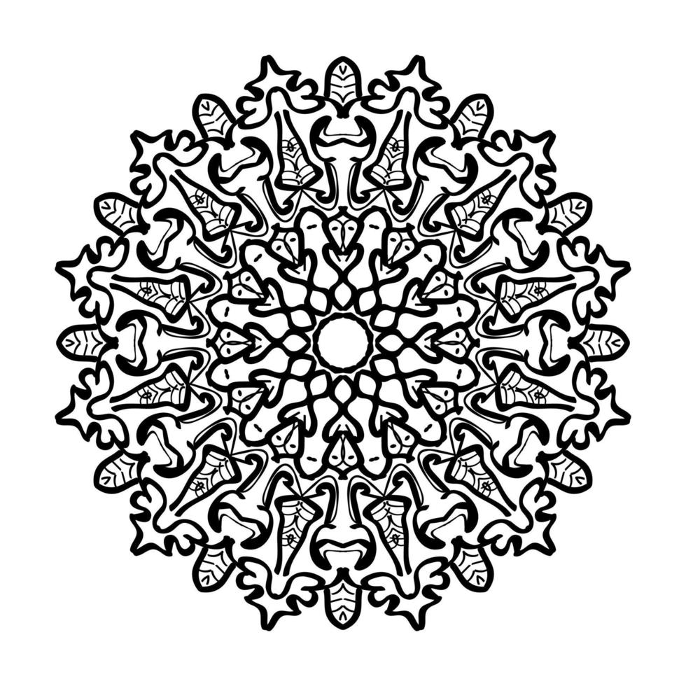 mandala desenhada à mão. decoração em ornamento de doodle oriental étnica. vetor