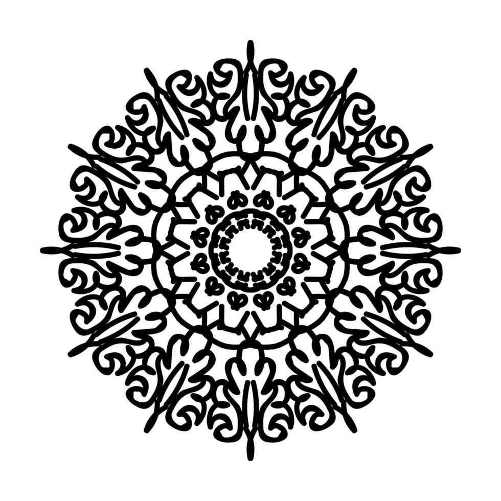 mandala desenhada à mão. decoração em ornamento de doodle oriental étnica. vetor