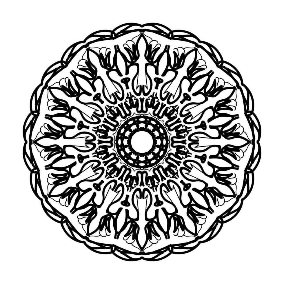 mandala desenhada à mão. decoração em ornamento de doodle oriental étnica. vetor