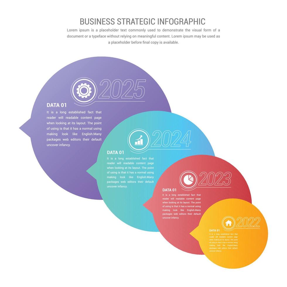 ilustração de design infográfico estratégico de negócios vetor