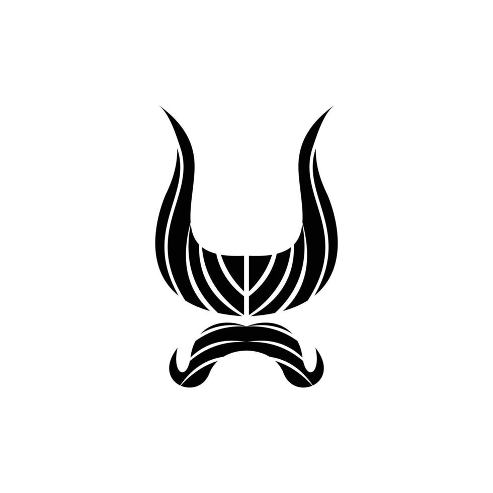logotipo simples de ilustração geométrica viking vetor