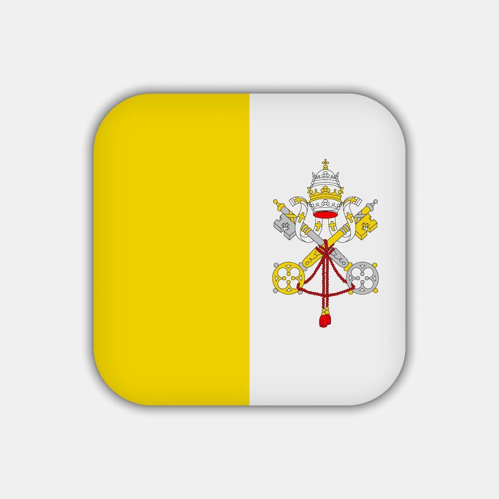 bandeira da cidade do Vaticano, cores oficiais. ilustração vetorial. vetor