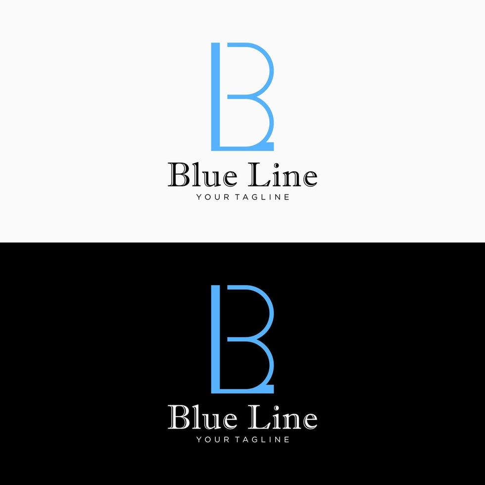 letra b bl lb modelo de logotipo de alfabeto de estilo de identidade de monograma vetor