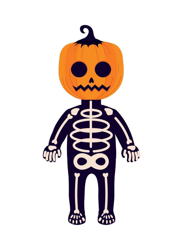 personagem de abóbora de halloween vetor