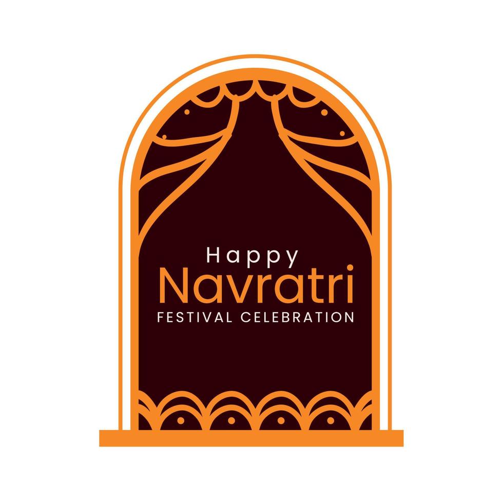 feliz celebração do festival navratri vetor