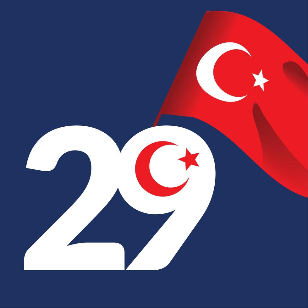 ekim cumhuriyet bayrami, 29 de outubro vetor