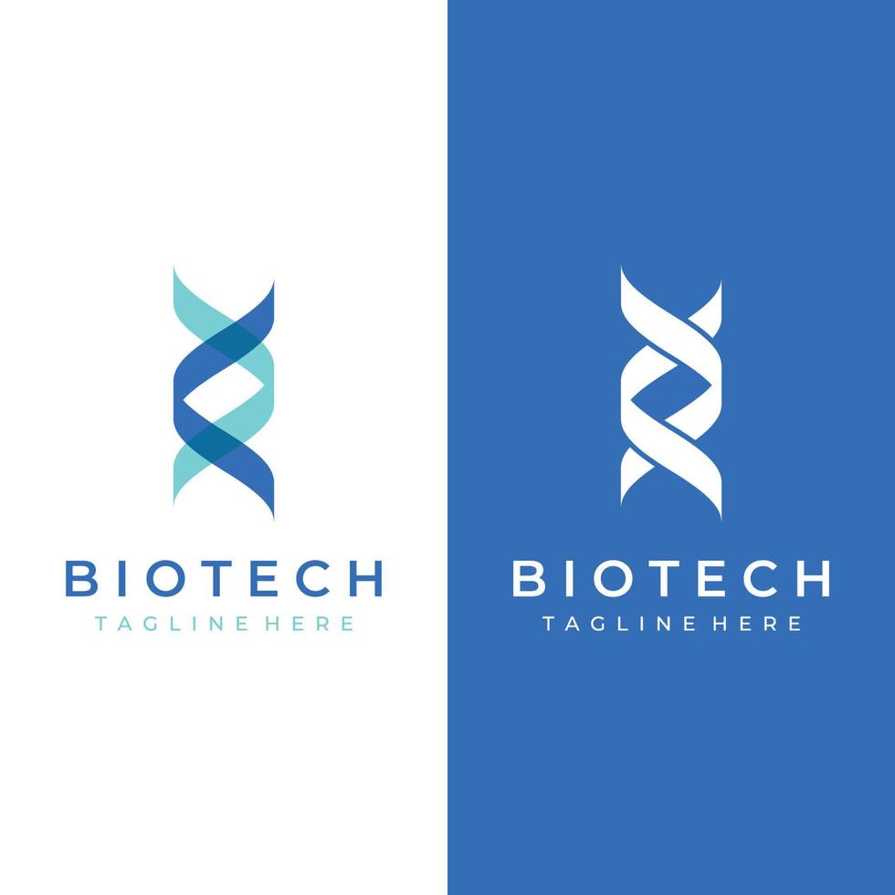 elementos de dna de modelo de design de logotipo. bio tecnologia, dna pessoas, bio dna, espirais de dna. os logotipos podem ser para ciência, farmácia e medicina. vetor