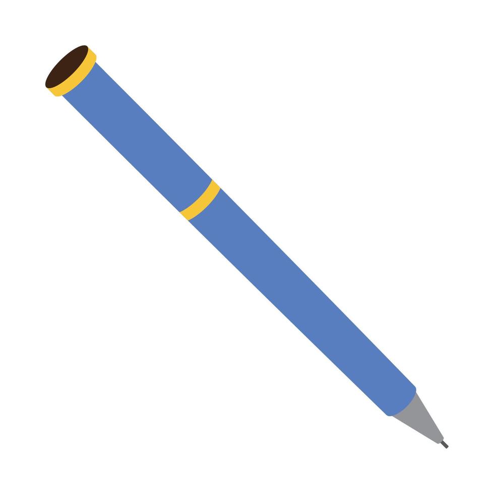 caneta azul vetor