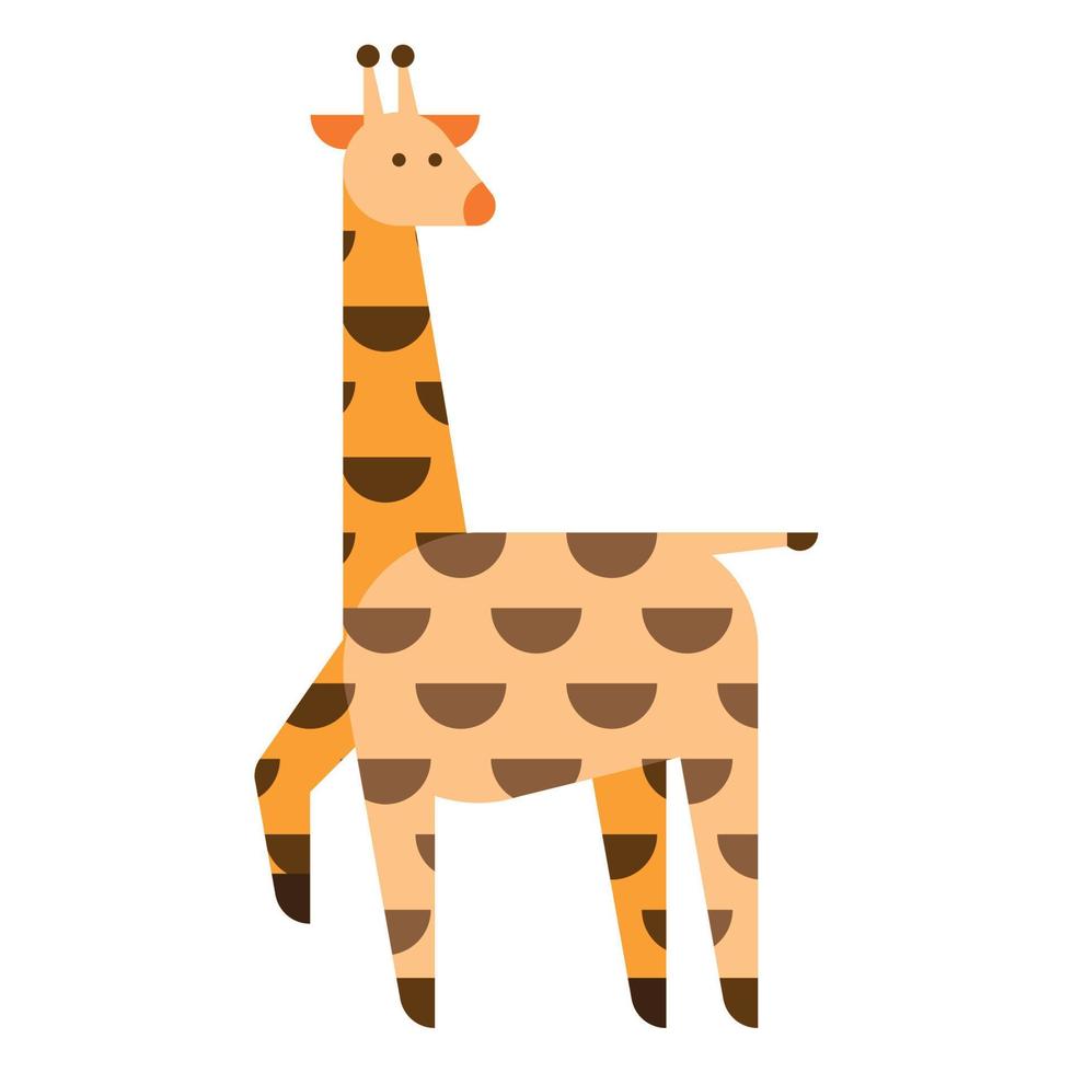 formas basicas de girafa vetor