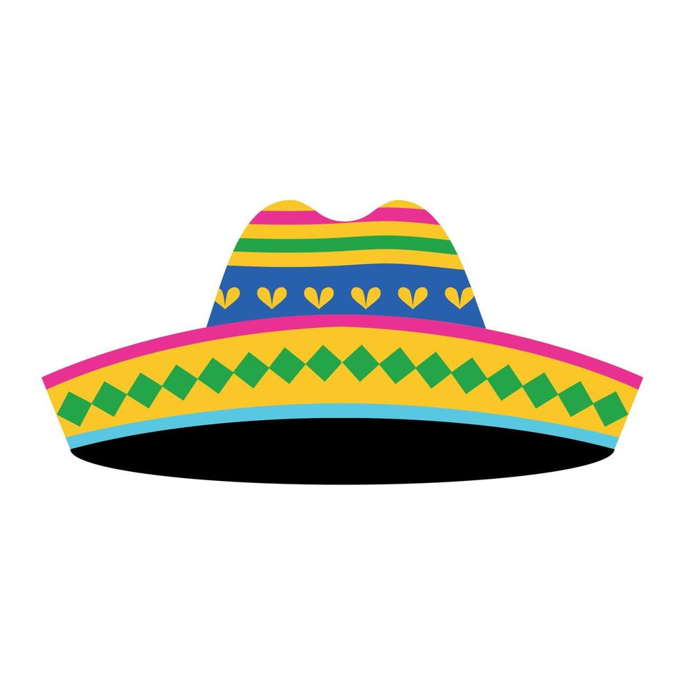 acessório de chapéu mexicano mariachi vetor