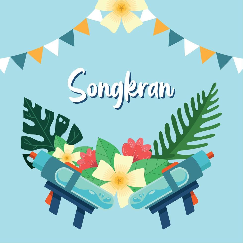 celebração do festival songkran vetor