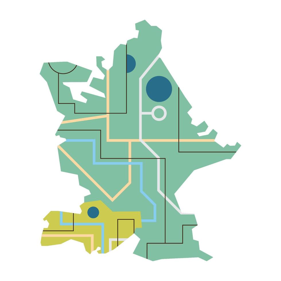 mapa do país no radar vetor