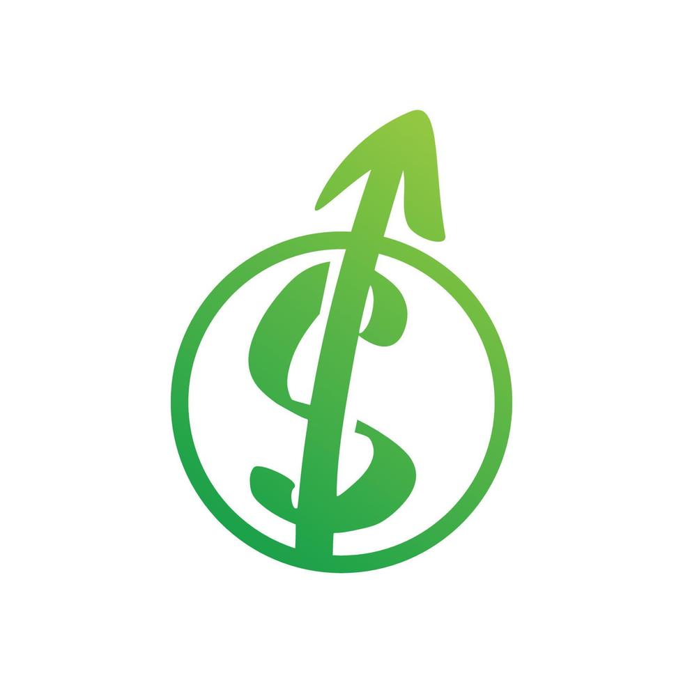 design de logotipo de dinheiro dólar letra s círculo vetor