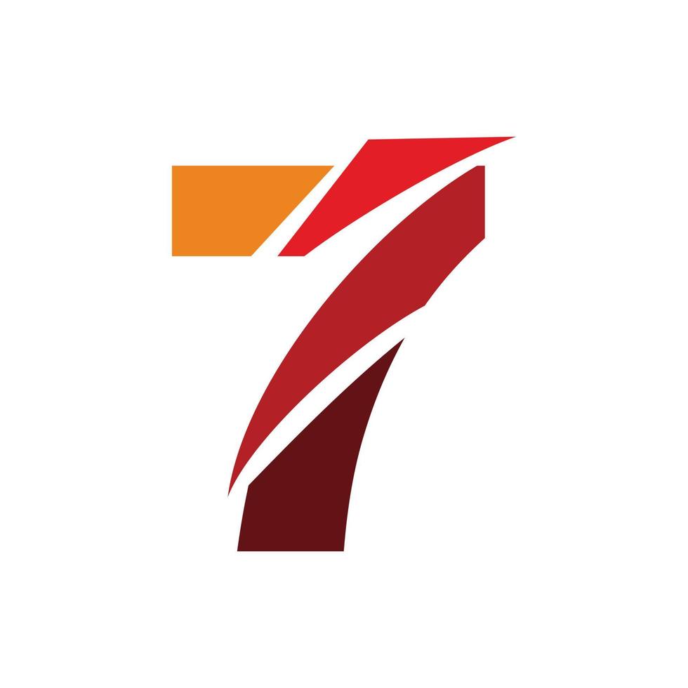 design de logotipo de barra de sete cores vetor