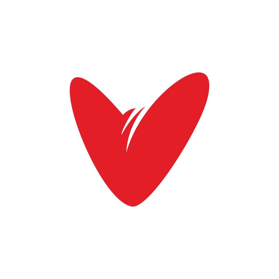 design de logotipo de arte de amor vermelho vetor