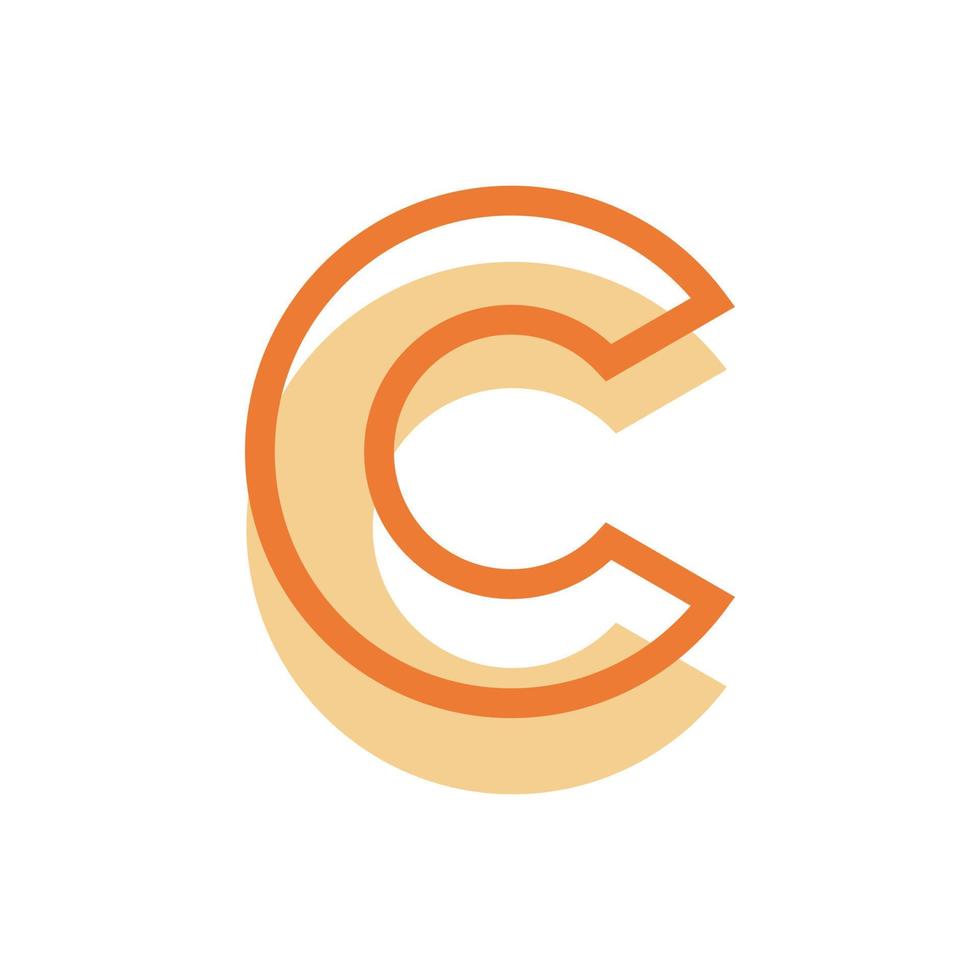 design de logotipo da letra inicial c vetor