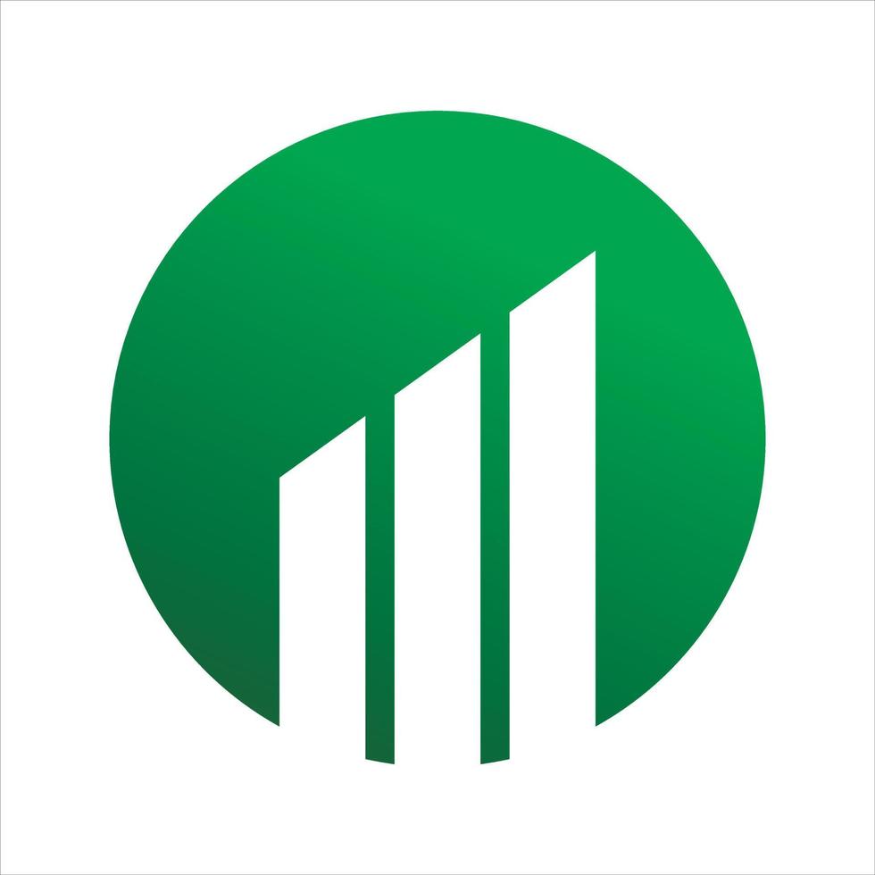 design de logotipo de gráfico de círculo verde vetor